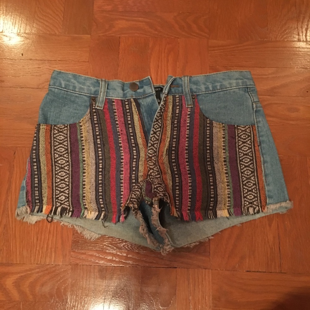 Aztec Jean Shorts